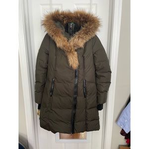 Mackage Kay coat. Army green with signature fur hood